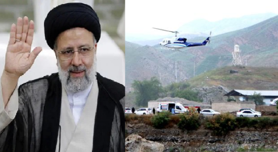 Helikopter Yang Membawa Presiden Iran Ebrahim Raisi saat lepas landas dekat perbatasan iran dan azerbaijan