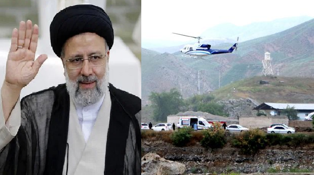 Helikopter Yang Membawa Presiden Iran Ebrahim Raisi saat lepas landas dekat perbatasan iran dan azerbaijan