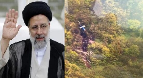 Penampakan helikopter hancur yang membawa rombongan Presiden Iran Ebrahim Raisi